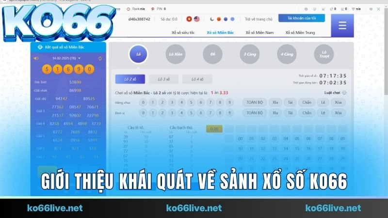 Giới thiệu khái quát về sảnh xổ số Ko66 