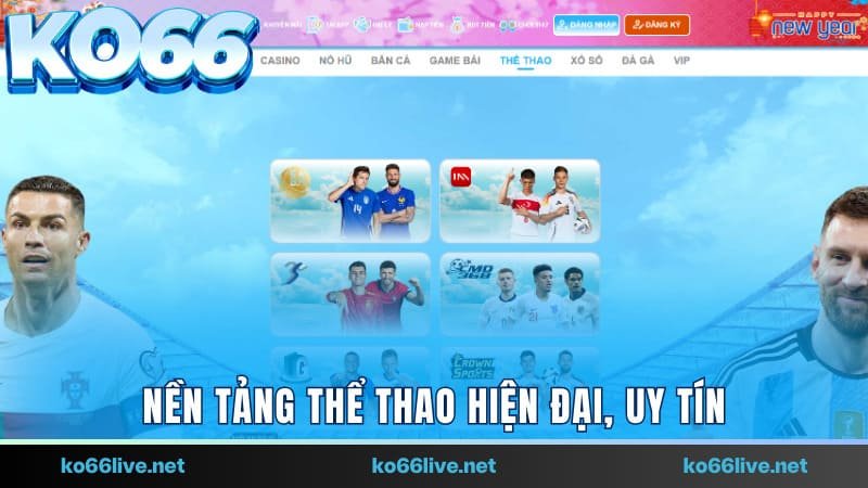 Nền tảng thể thao hiện đại, uy tín