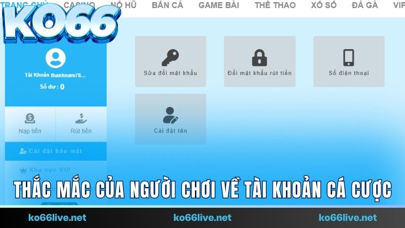 Thắc mắc của đông đảo người chơi về tài khoản cá cược